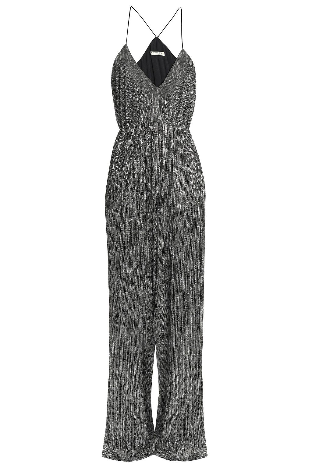 silver lame jumpsuit