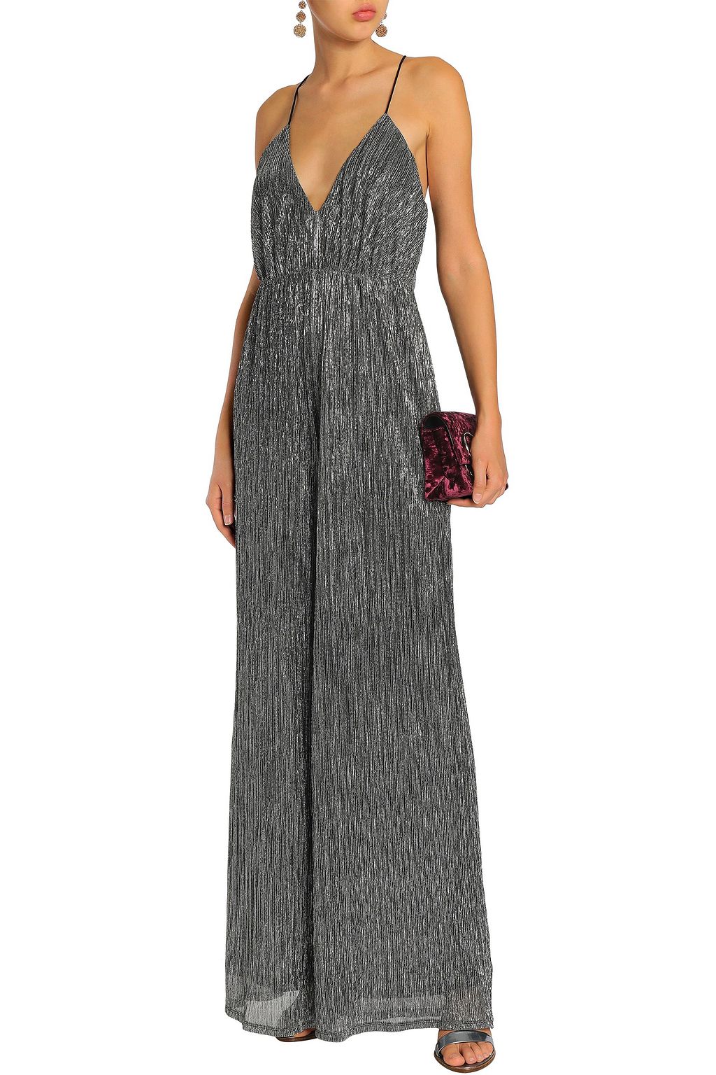 silver lame jumpsuit
