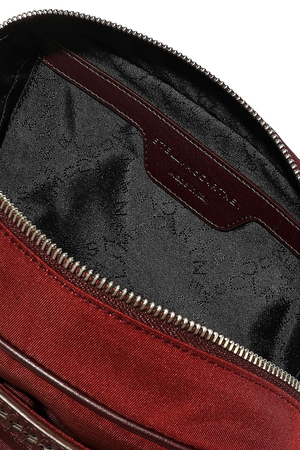STELLA MCCARTNEY Faux leather-trimmed twill cosmetics case