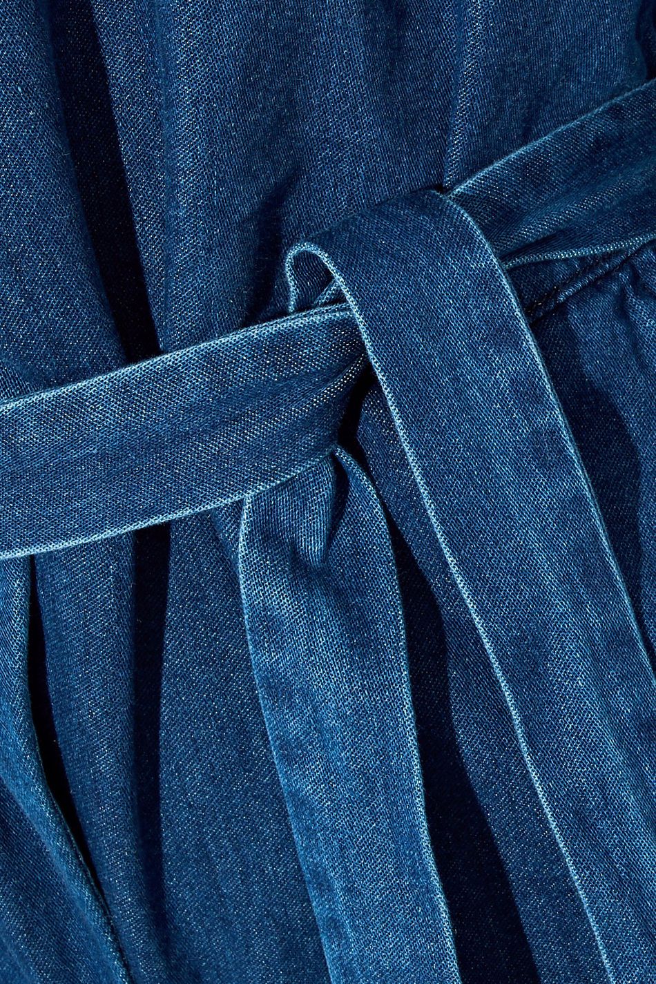 denim wrap jumpsuit