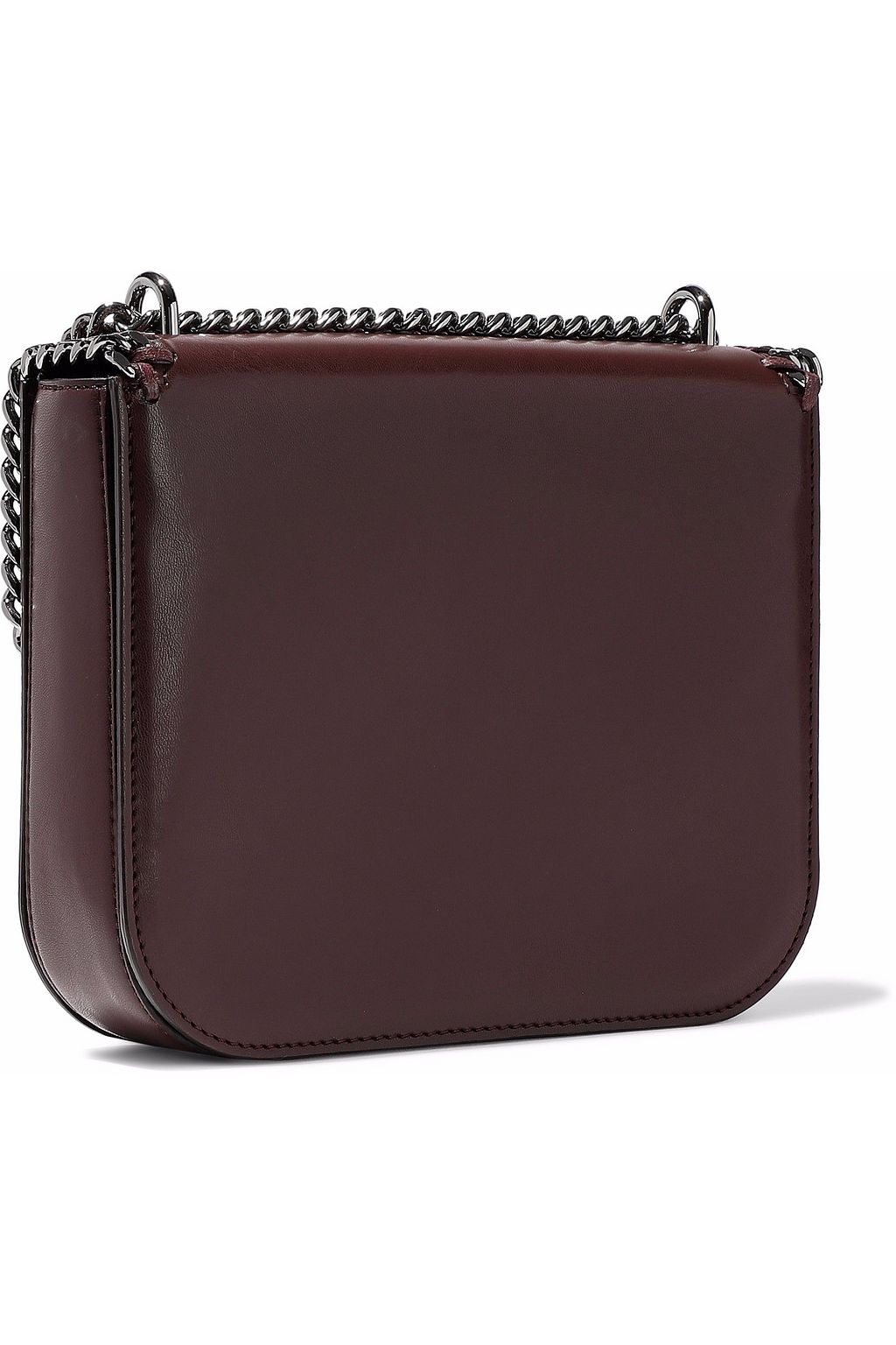 STELLA MCCARTNEY Falabella Box chain-trimmed faux leather shoulder bag
