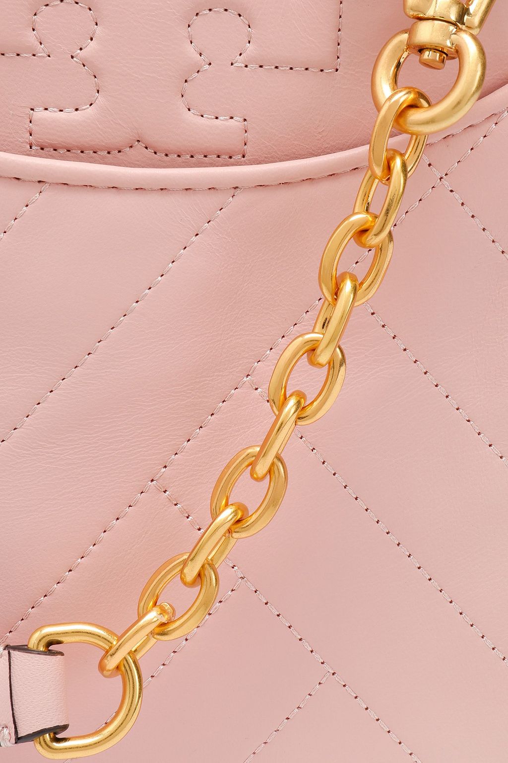 alexa topstitched leather shoulder bag