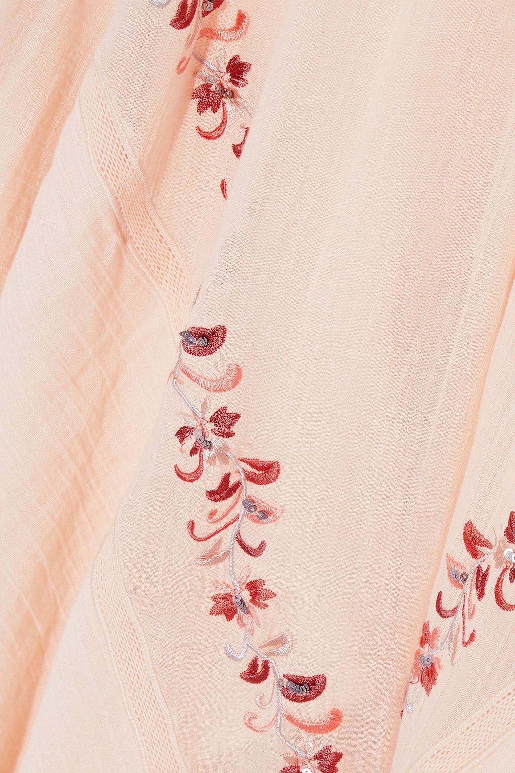 LOVE SAM Monika embellished cotton-gauze midi dress