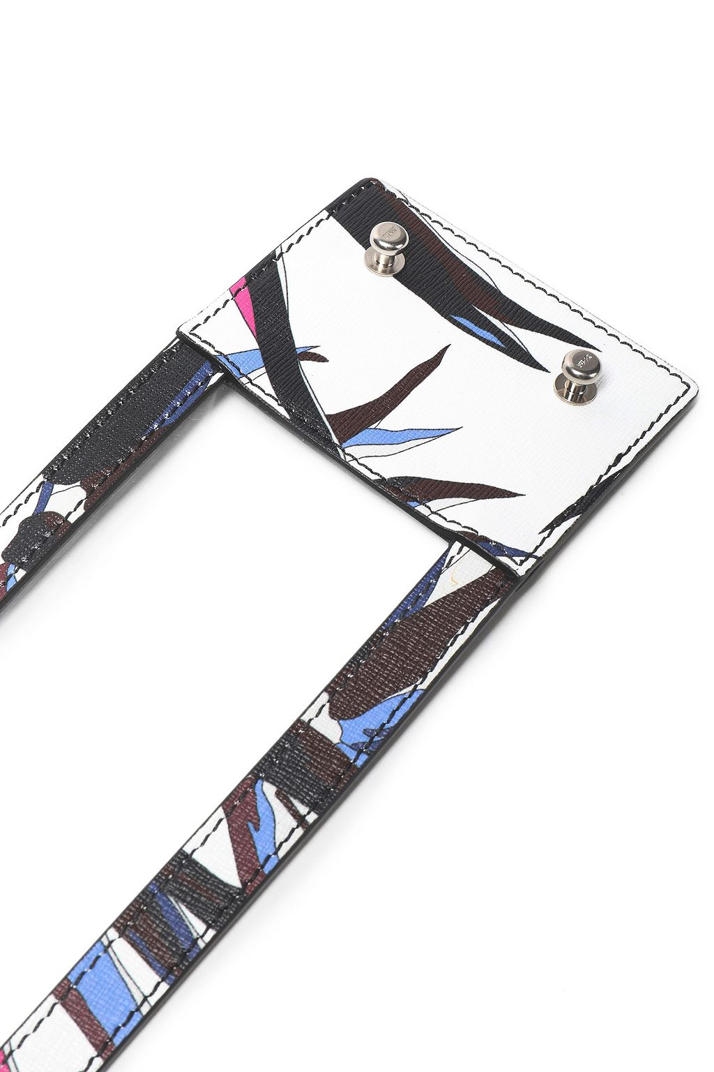 EMILIO PUCCI Studded printed leather wide belt