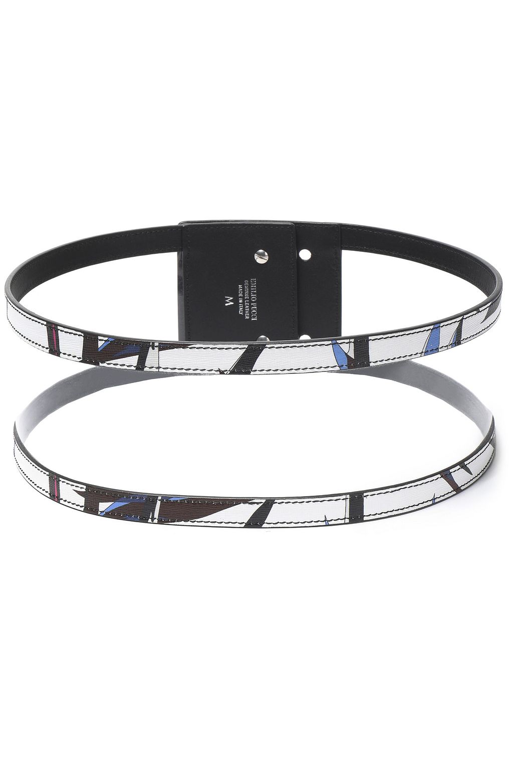 EMILIO PUCCI Studded printed leather wide belt