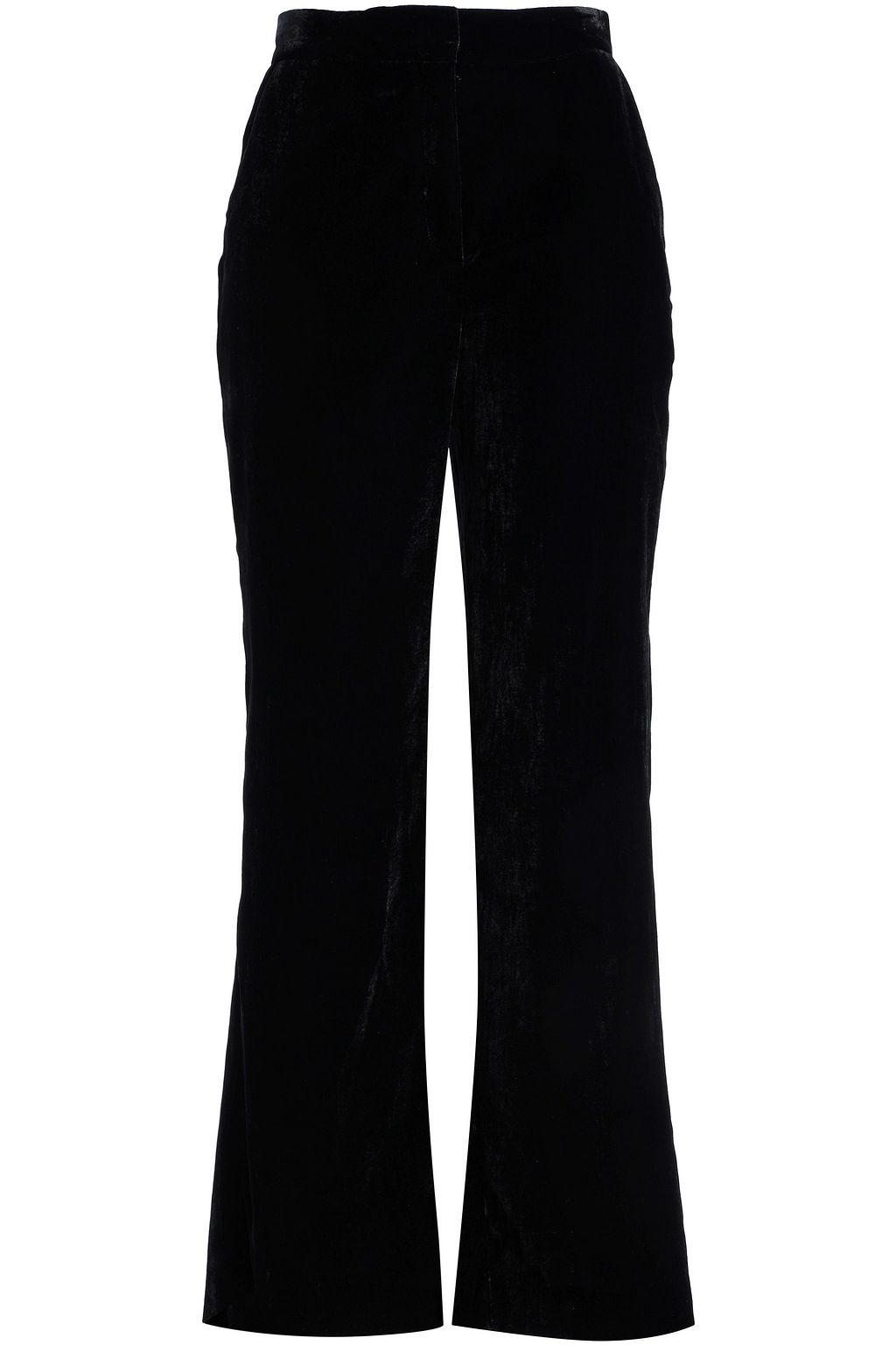 black velvet wide leg pants