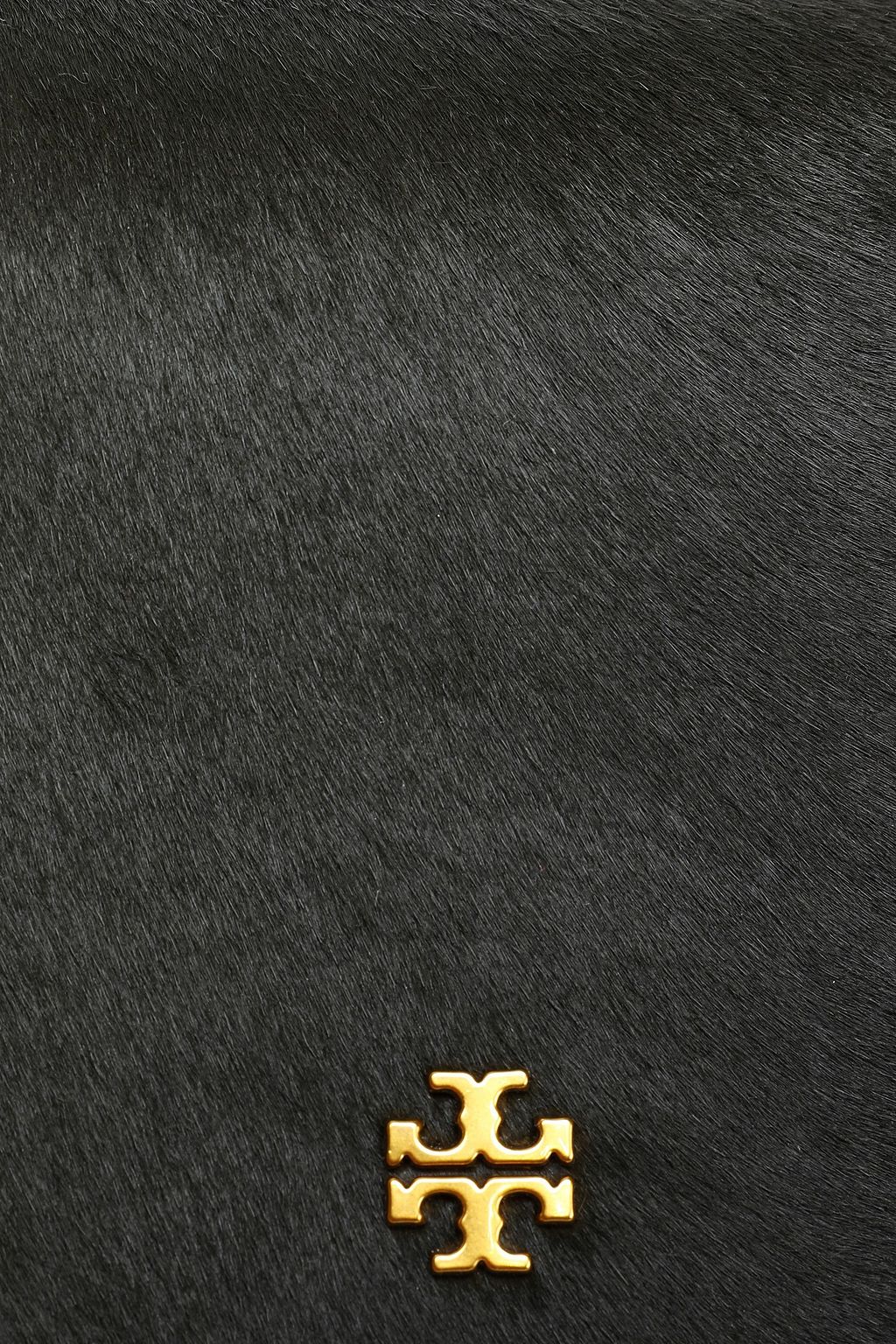 TORY BURCH Suede and calf hair shoulder bag