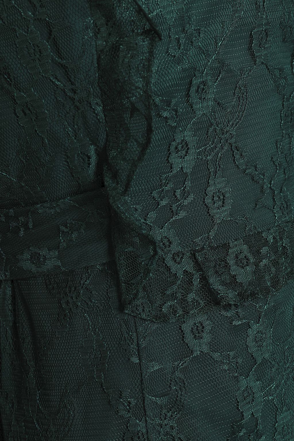 MIKAEL AGHAL Ruffle-trimmed tiered lace gown