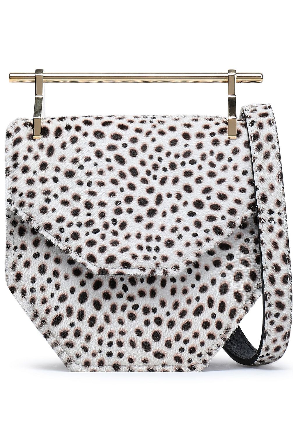 M2MALLETIER Amor Fati metallic textured-leather clutch