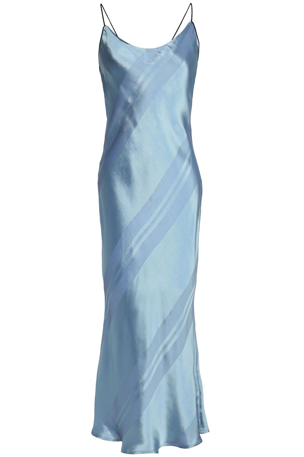 baby blue silk slip dress