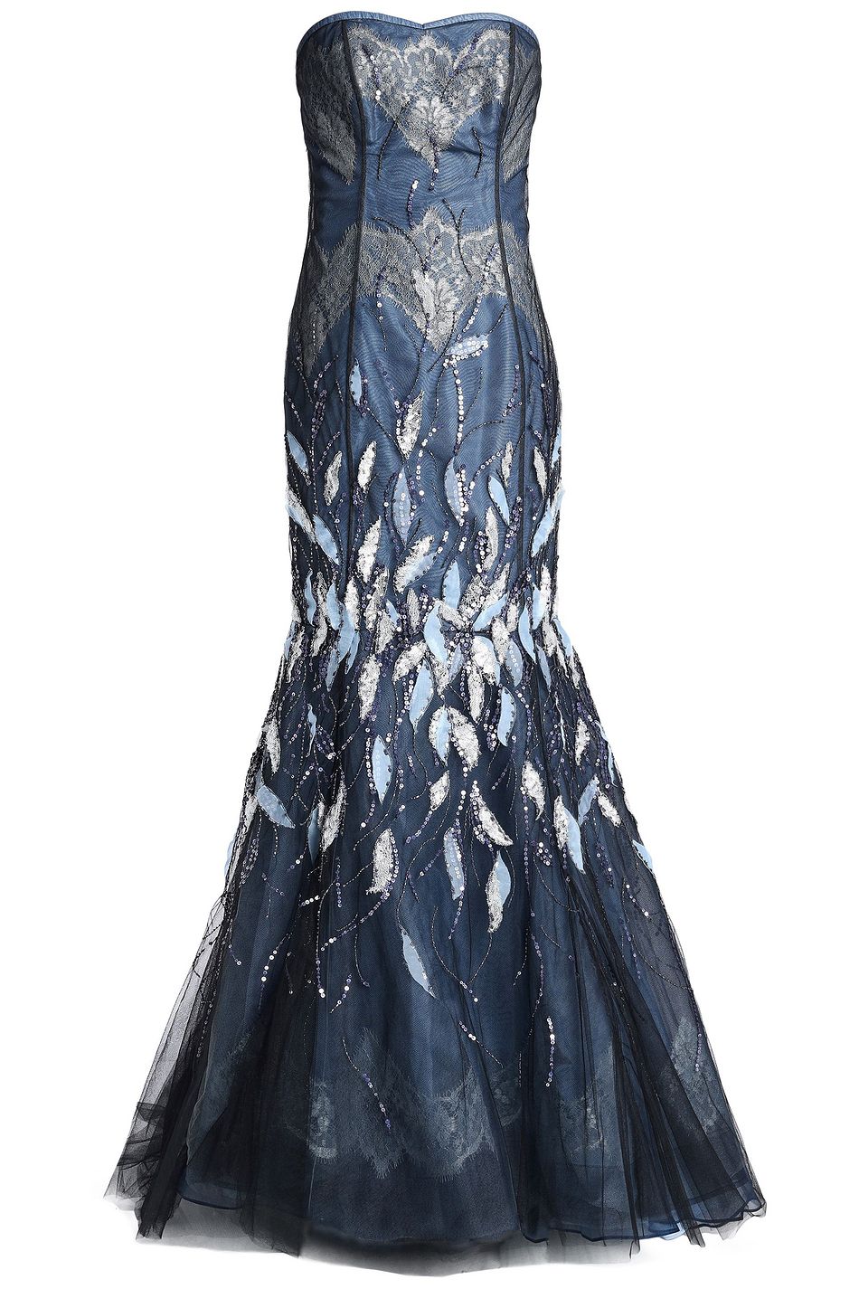 midnight blue ball gown