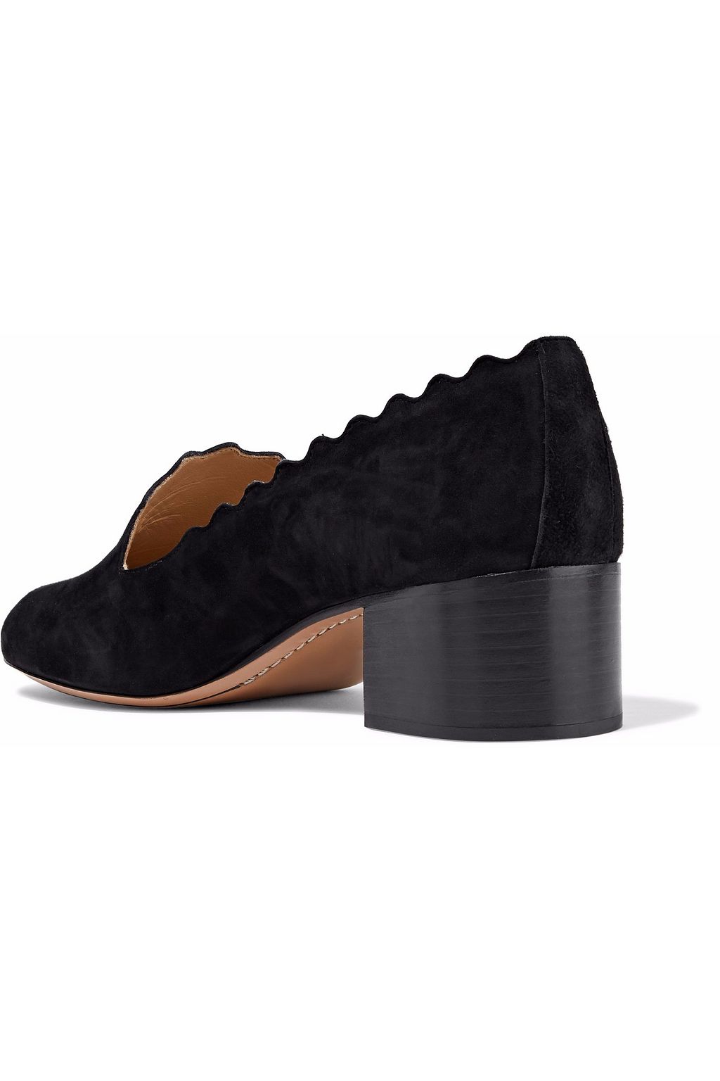 CHLOÉ Scalloped suede pumps
