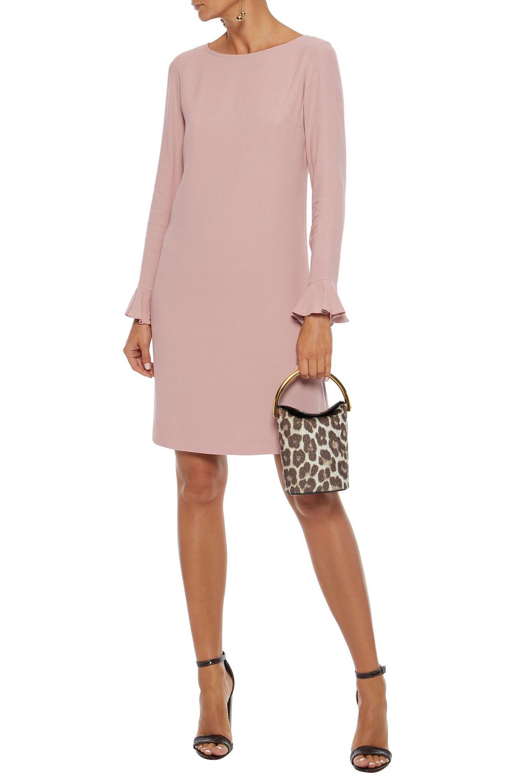 GOAT Ruffle-trimmed crepe mini dress