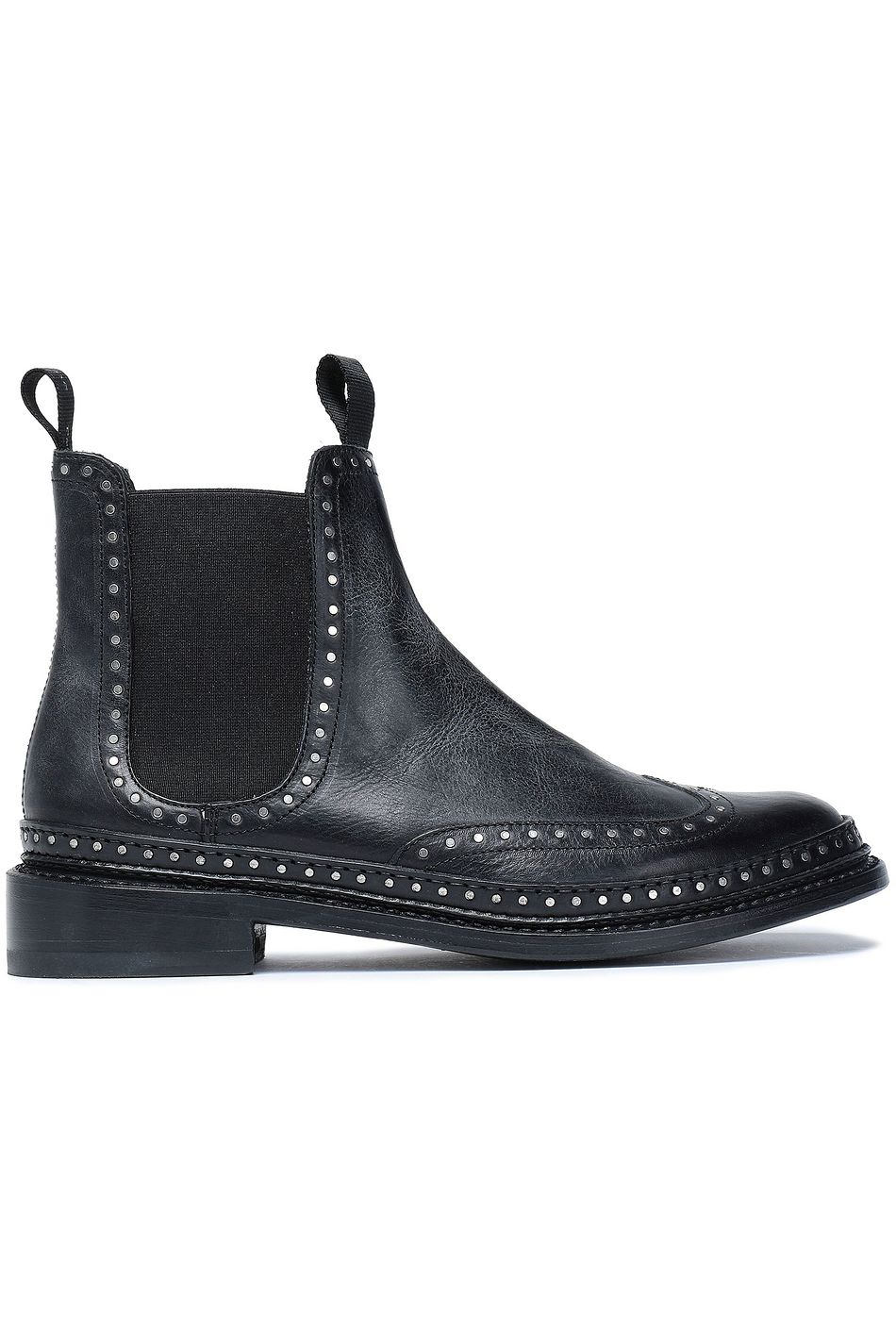 studded leather chelsea boots