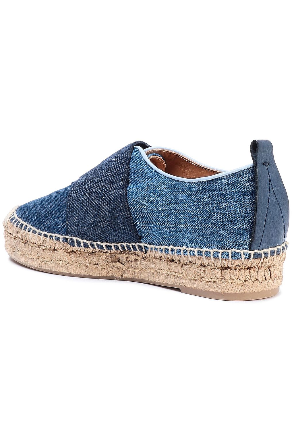 RAG & BONE Nina strap-detailed denim espadrilles