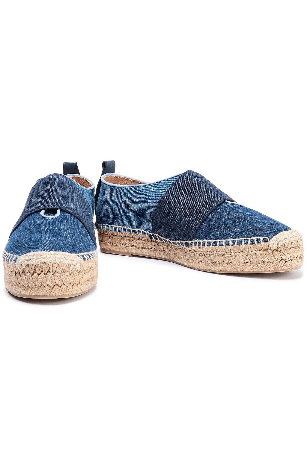 RAG & BONE Nina strap-detailed denim espadrilles