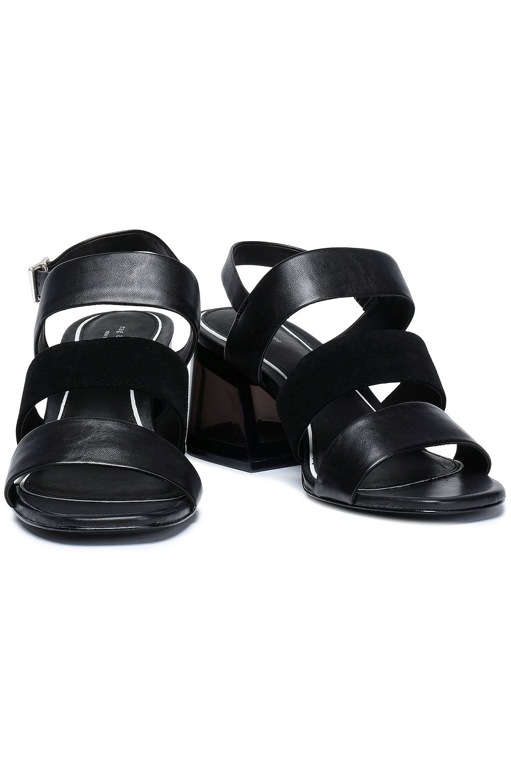 RAG & BONE Reese leather and suede slingback sandals | THE OUTNET