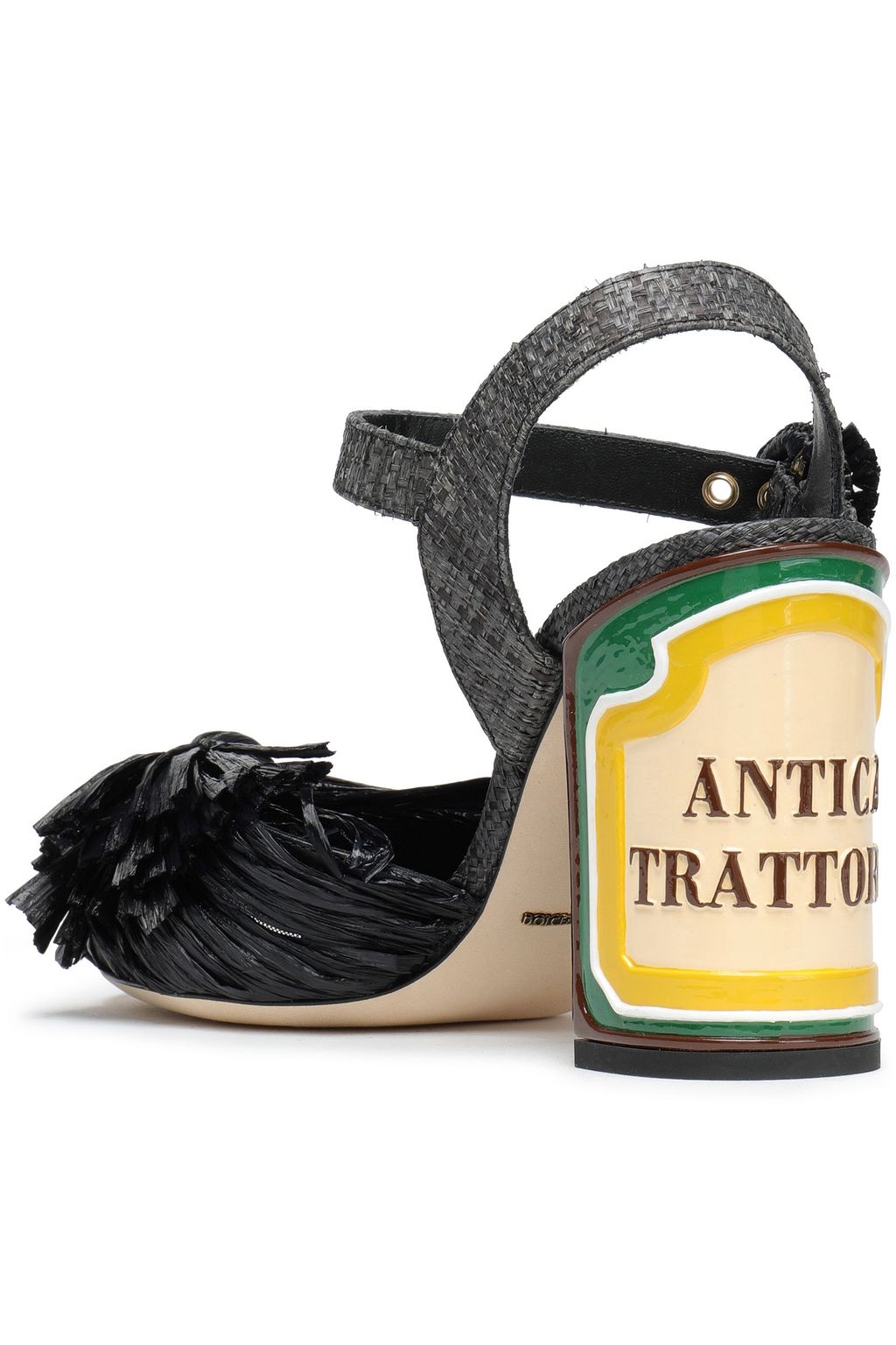 DOLCE&GABBANA Keira bow-embellished woven straw and raffia sandals