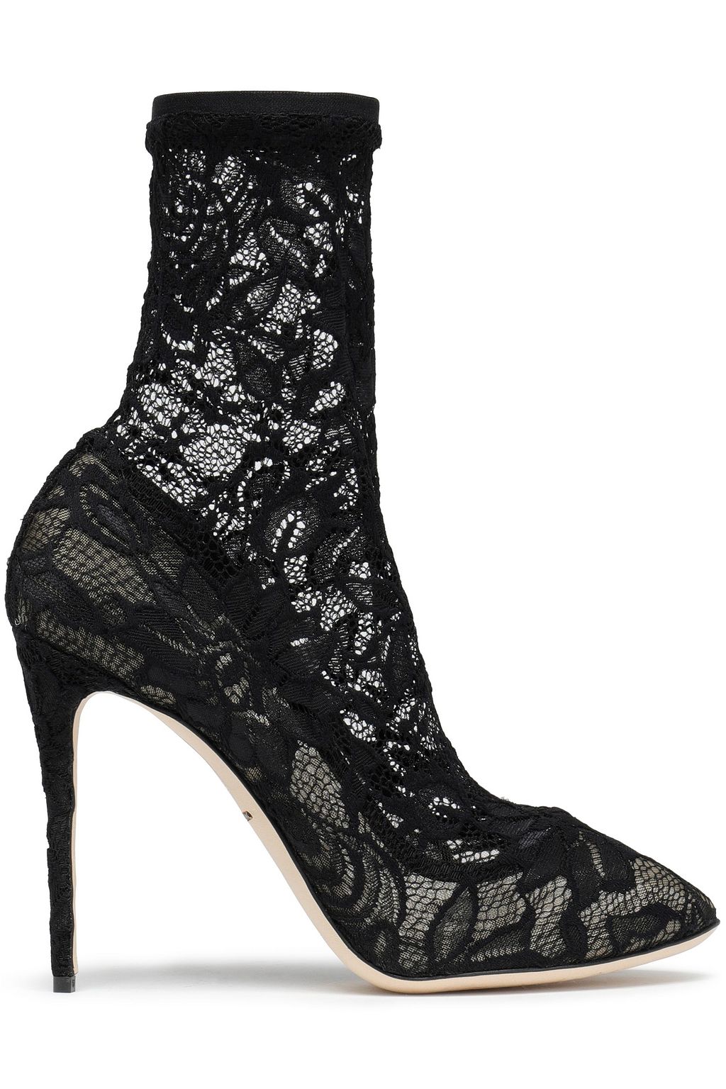 black lace sock boots