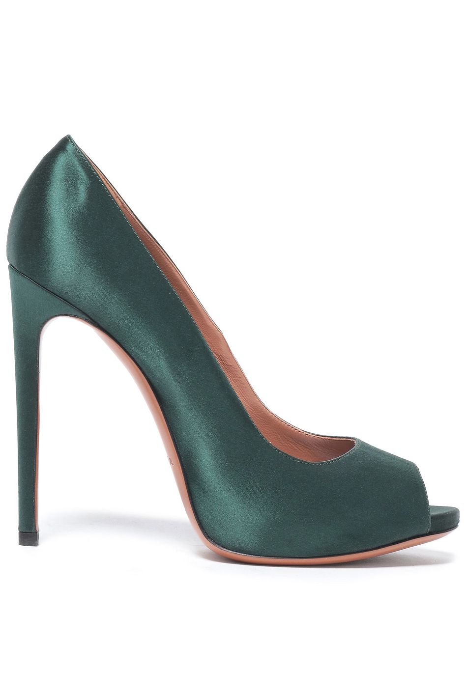 teal satin shoes