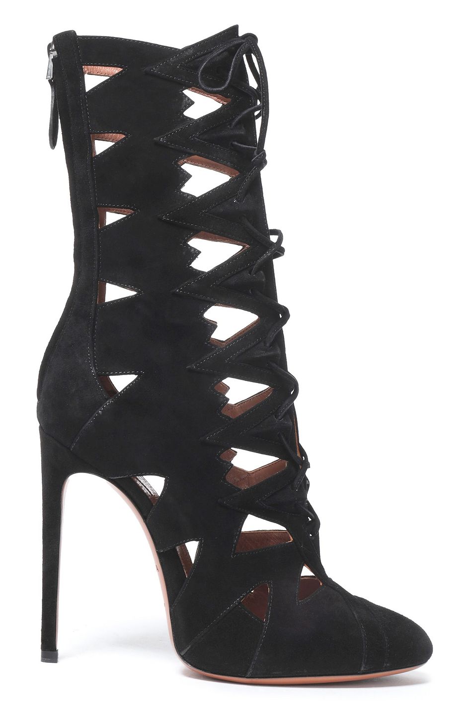 alaia lace up booties