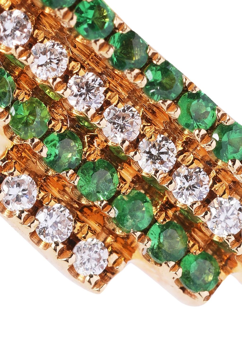 KHAI KHAI 18-karat gold diamond and tsavorite ring