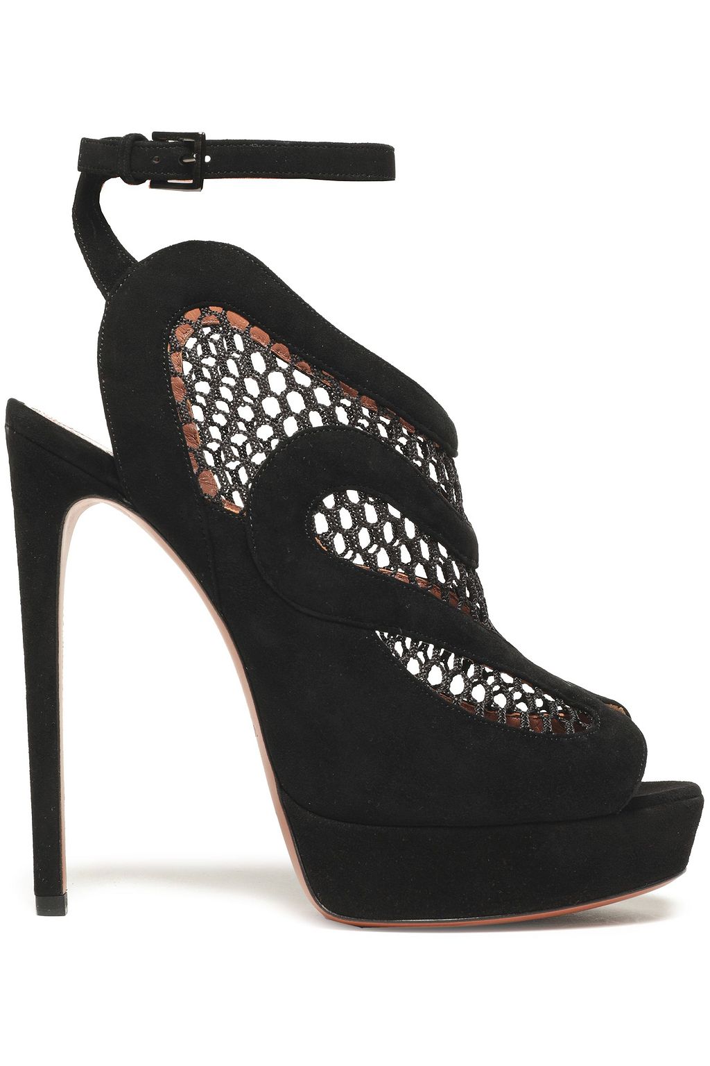 mesh platform sandals