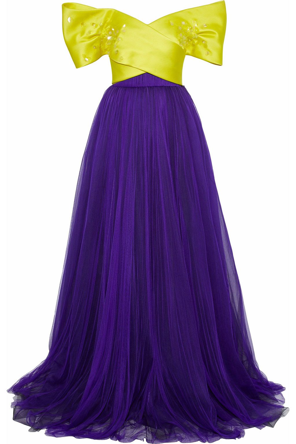 Purple Strapless sequin-embellished 