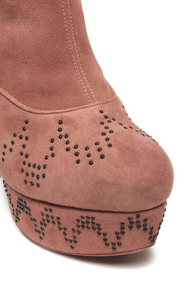 rosy apricot lace front ankle boot