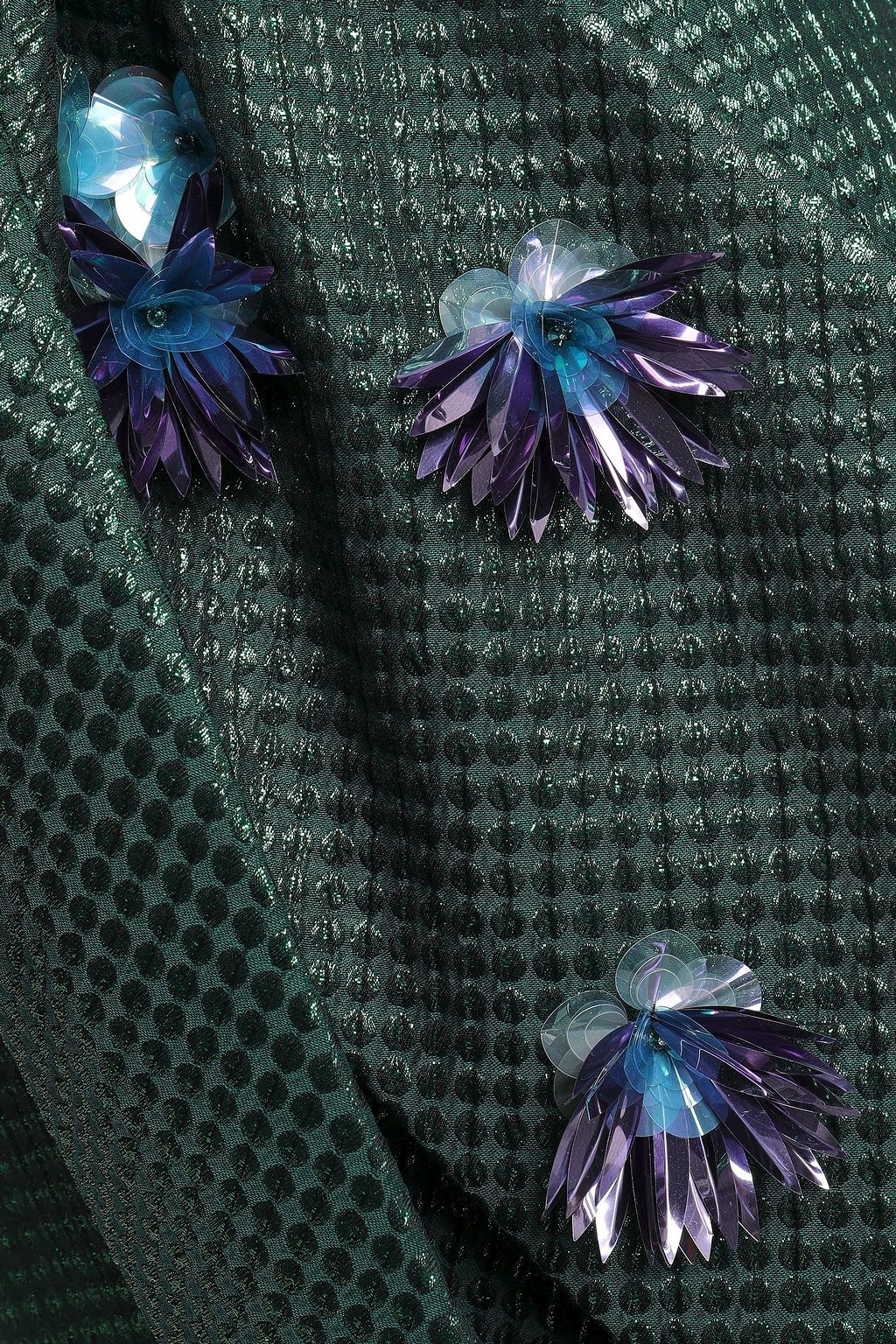 DELPOZO Embellished knotted metallic jacquard gown