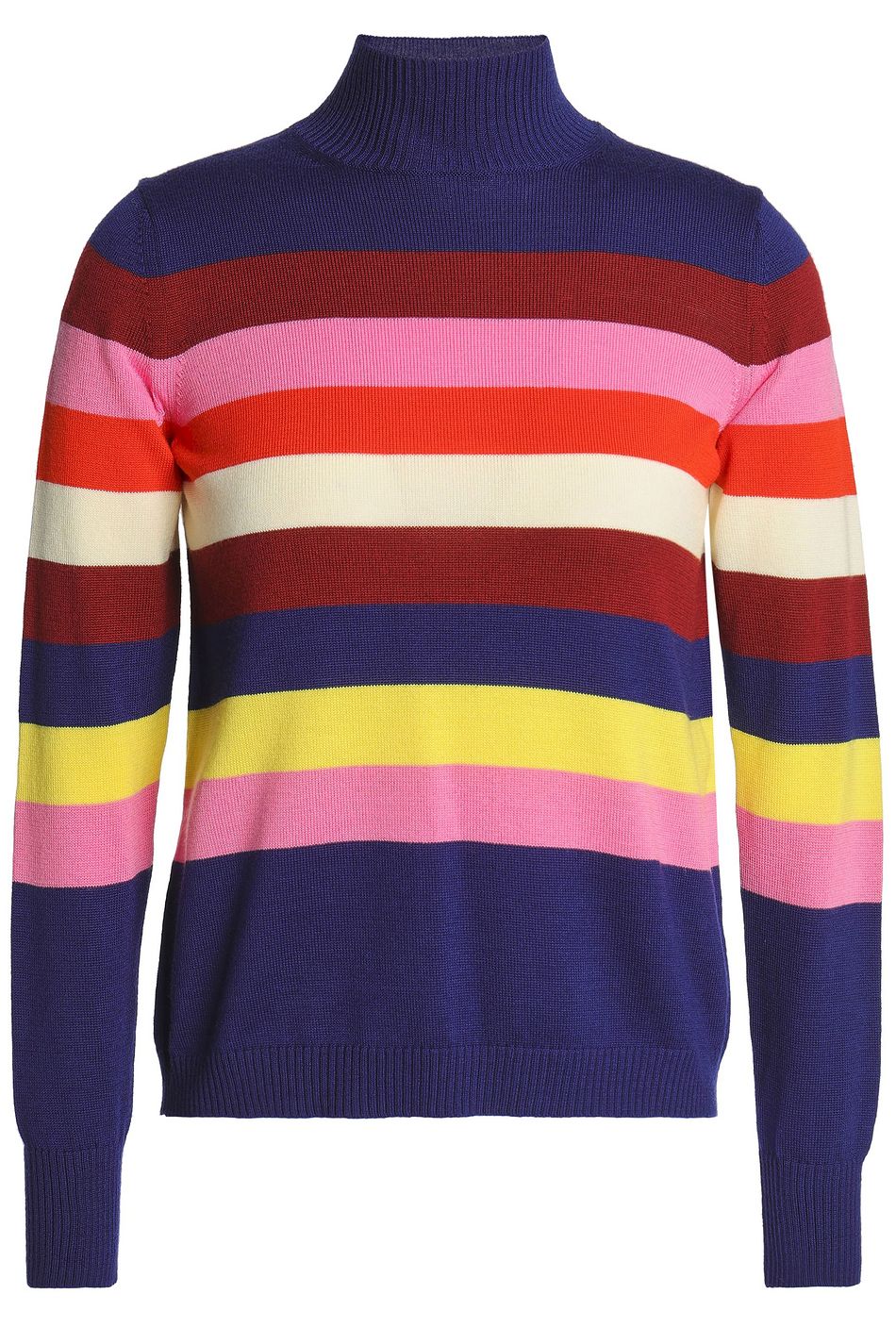 Striped Merino Wool Turtleneck Sweater Striped Merino Wool Turtleneck Sweater