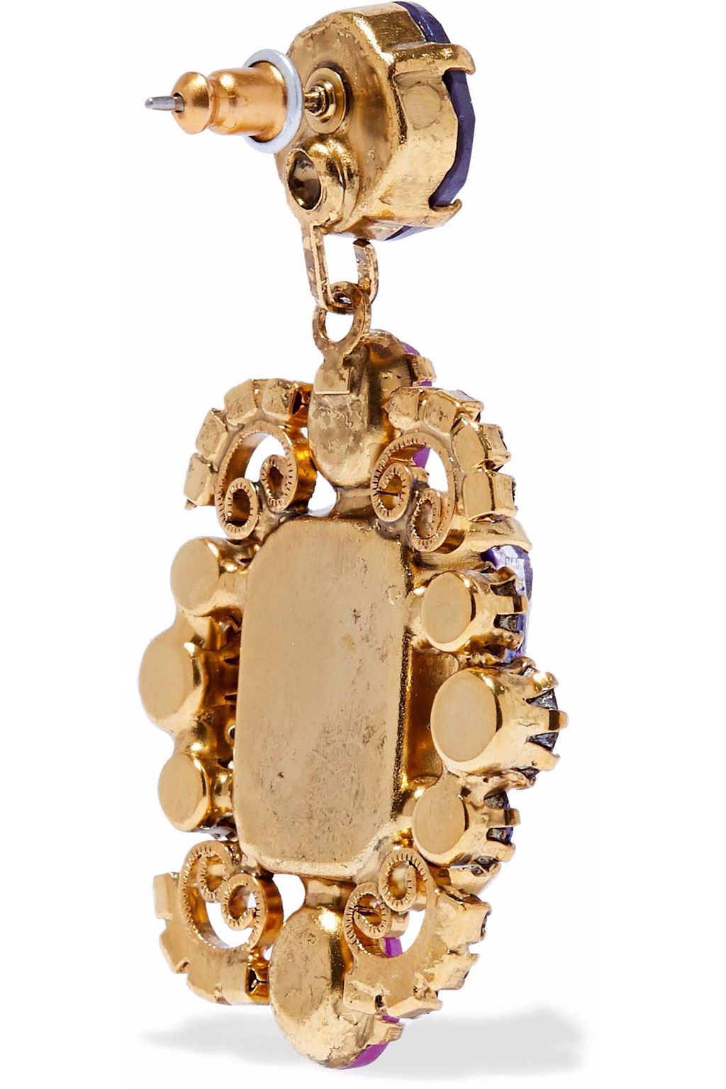 ELIZABETH COLE Reagan 24-karat gold-plated, faux pearl and Swarovski crystal earrings