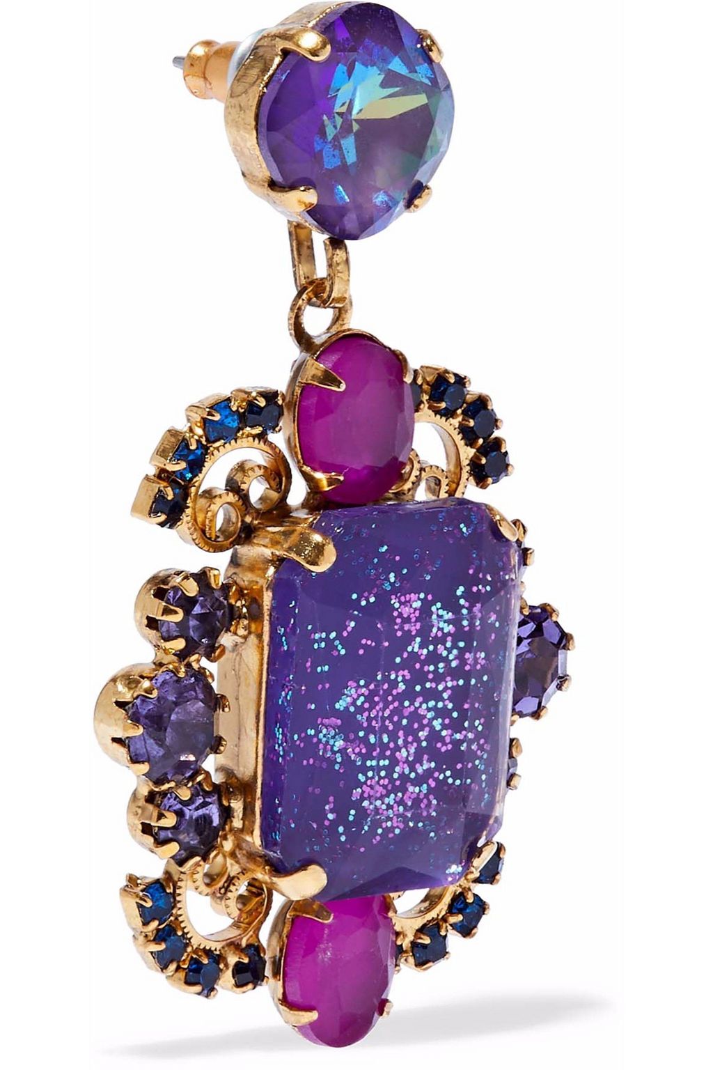 ELIZABETH COLE Reagan 24-karat gold-plated, faux pearl and Swarovski crystal earrings