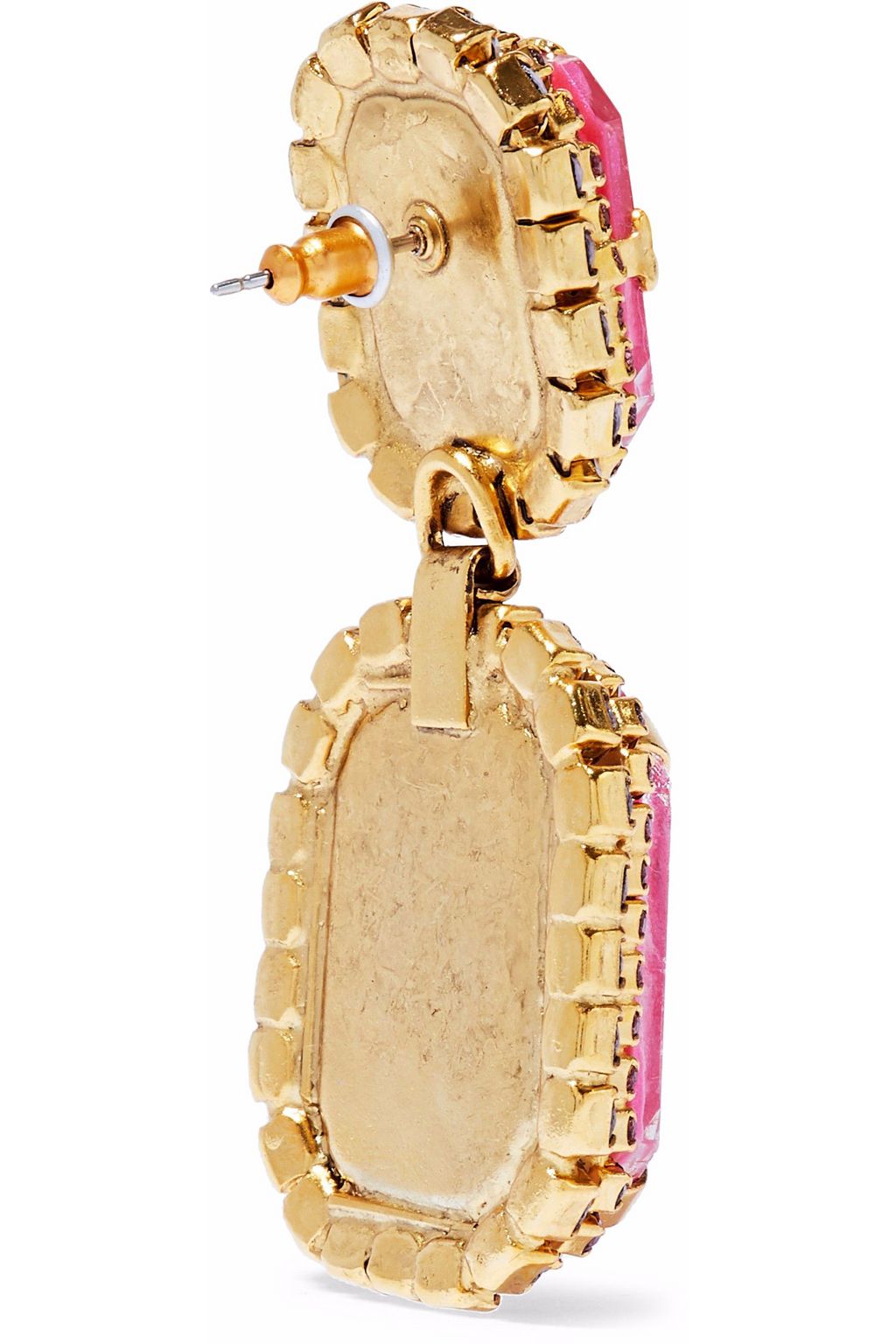 ELIZABETH COLE 24-karat gold-plated crystal earrings