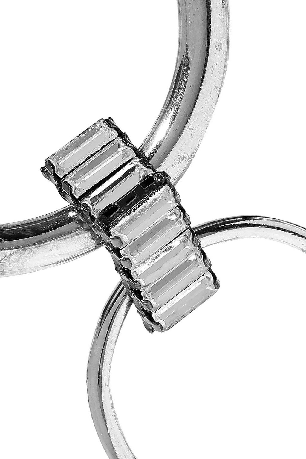 ELIZABETH COLE Silver-tone crystal earrings