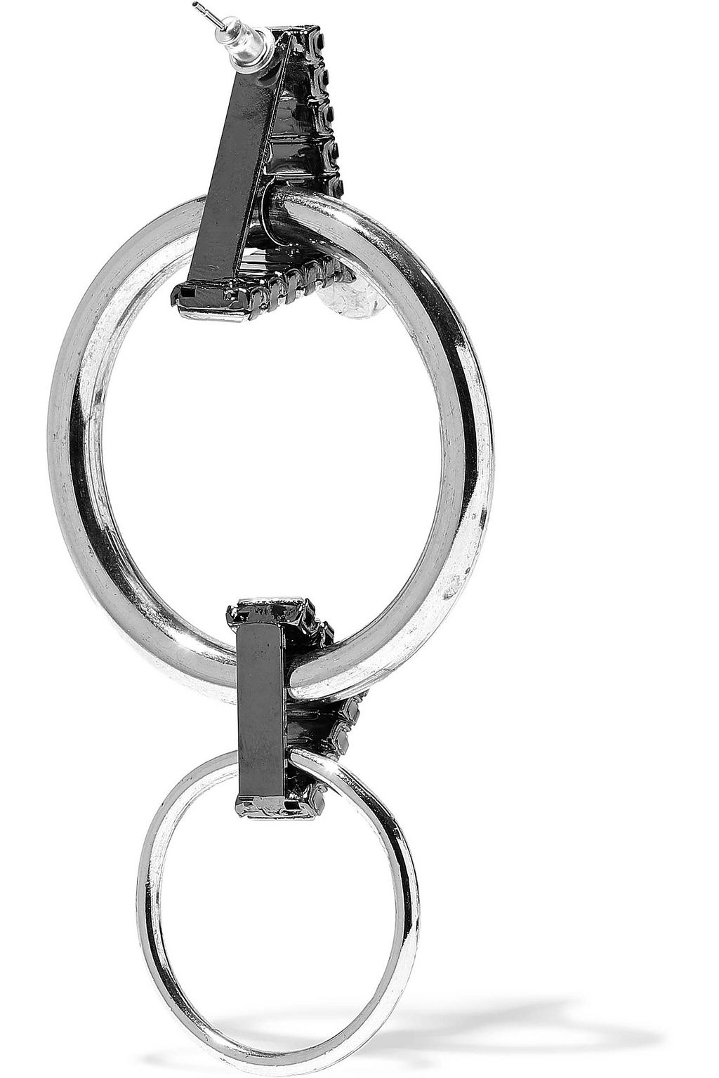 ELIZABETH COLE Silver-tone crystal earrings