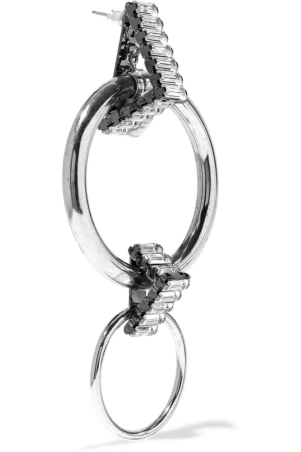 ELIZABETH COLE Silver-tone crystal earrings