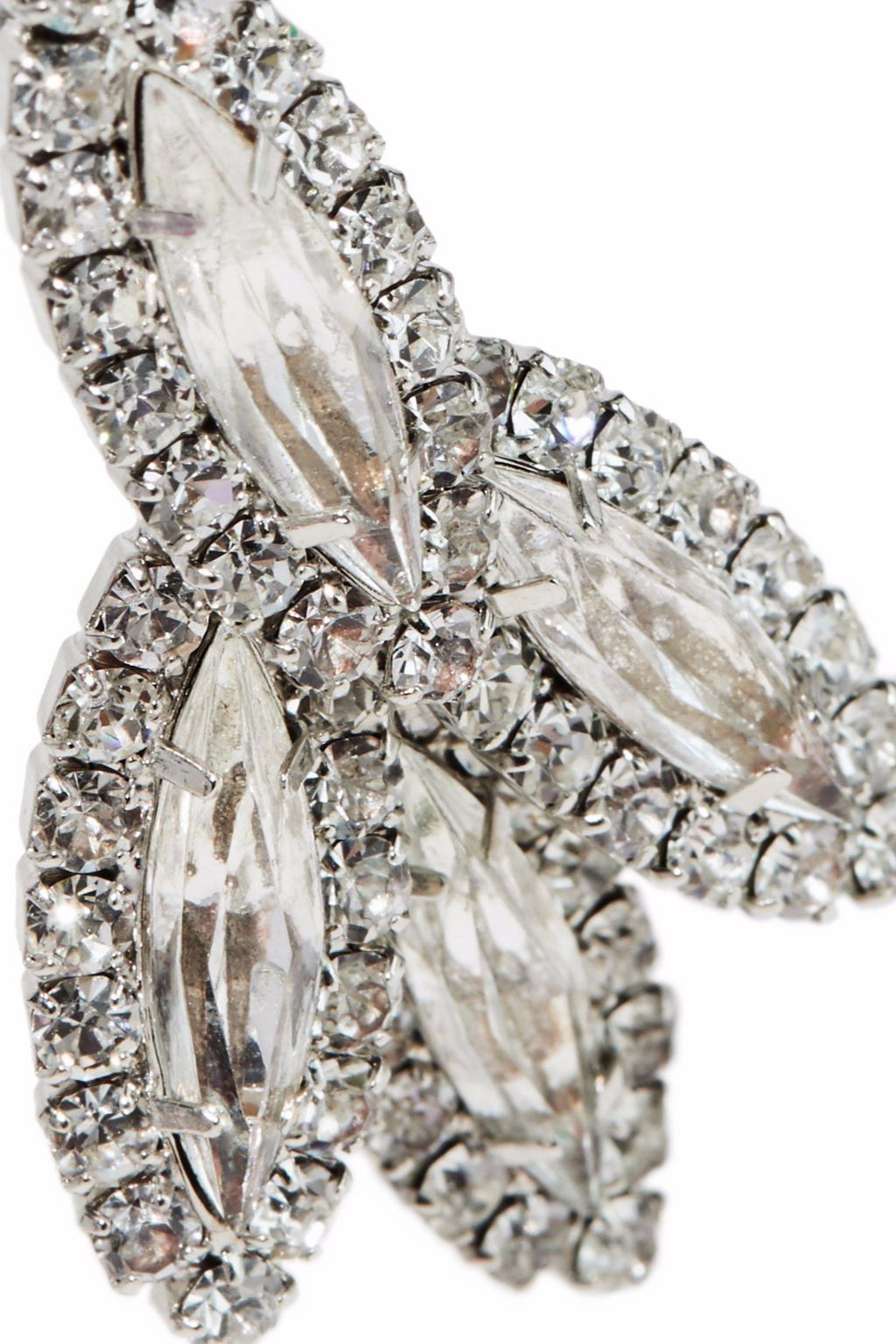 ELIZABETH COLE Silver-tone crystal earrings