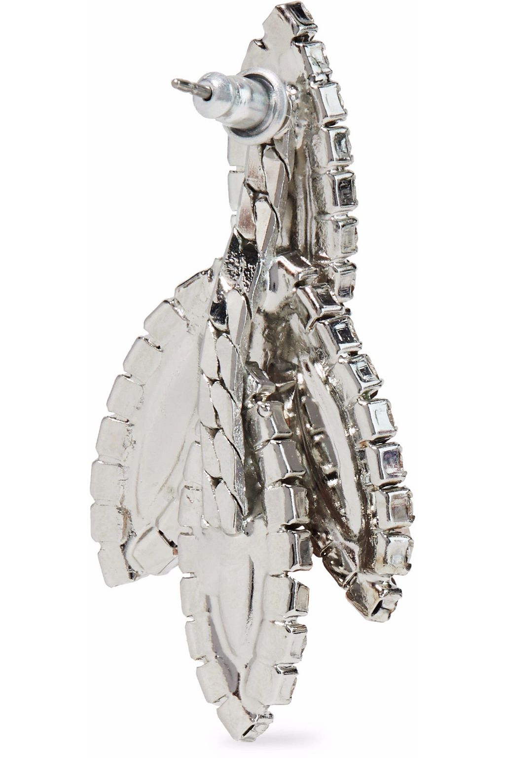 ELIZABETH COLE Silver-tone crystal earrings