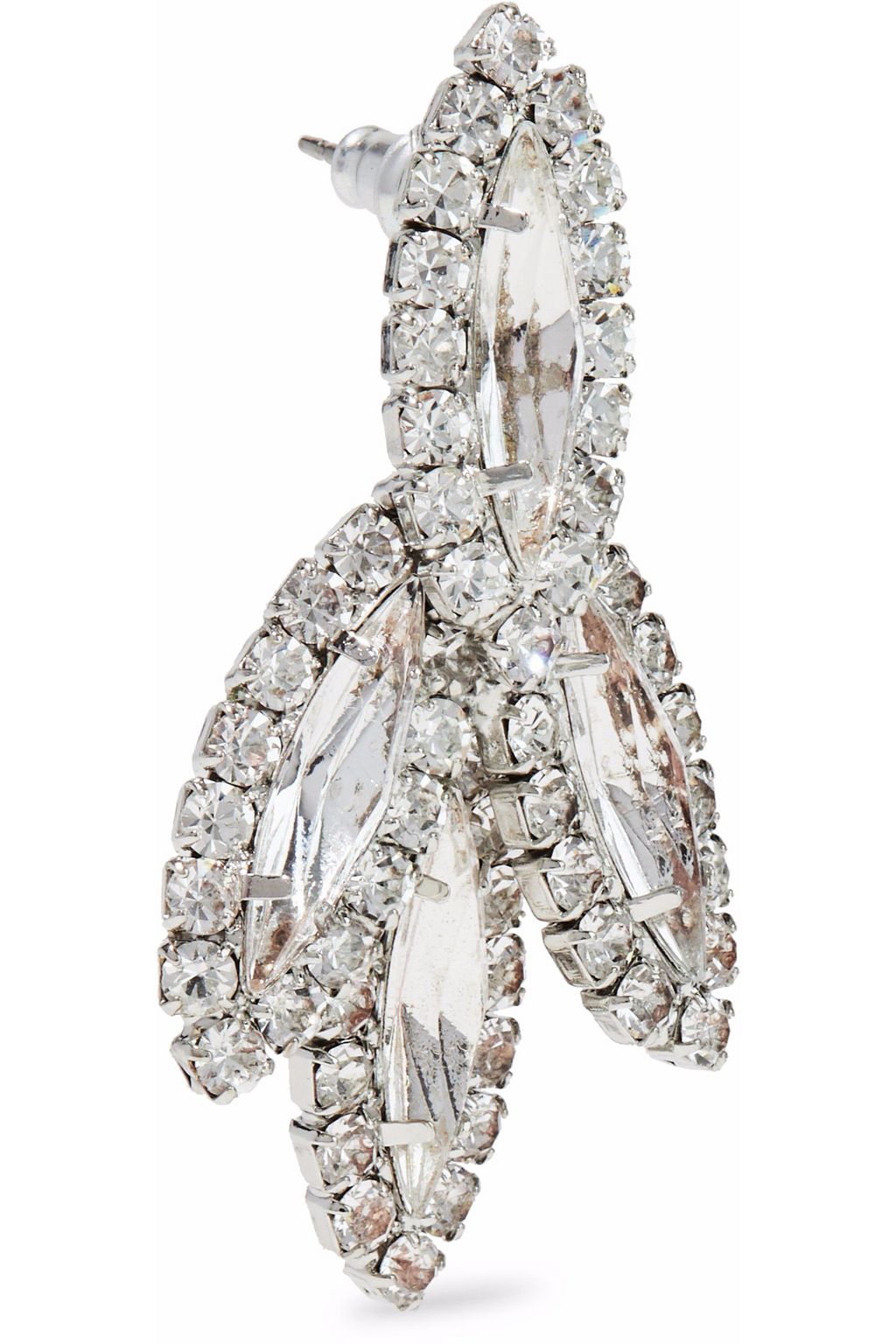 ELIZABETH COLE Silver-tone crystal earrings