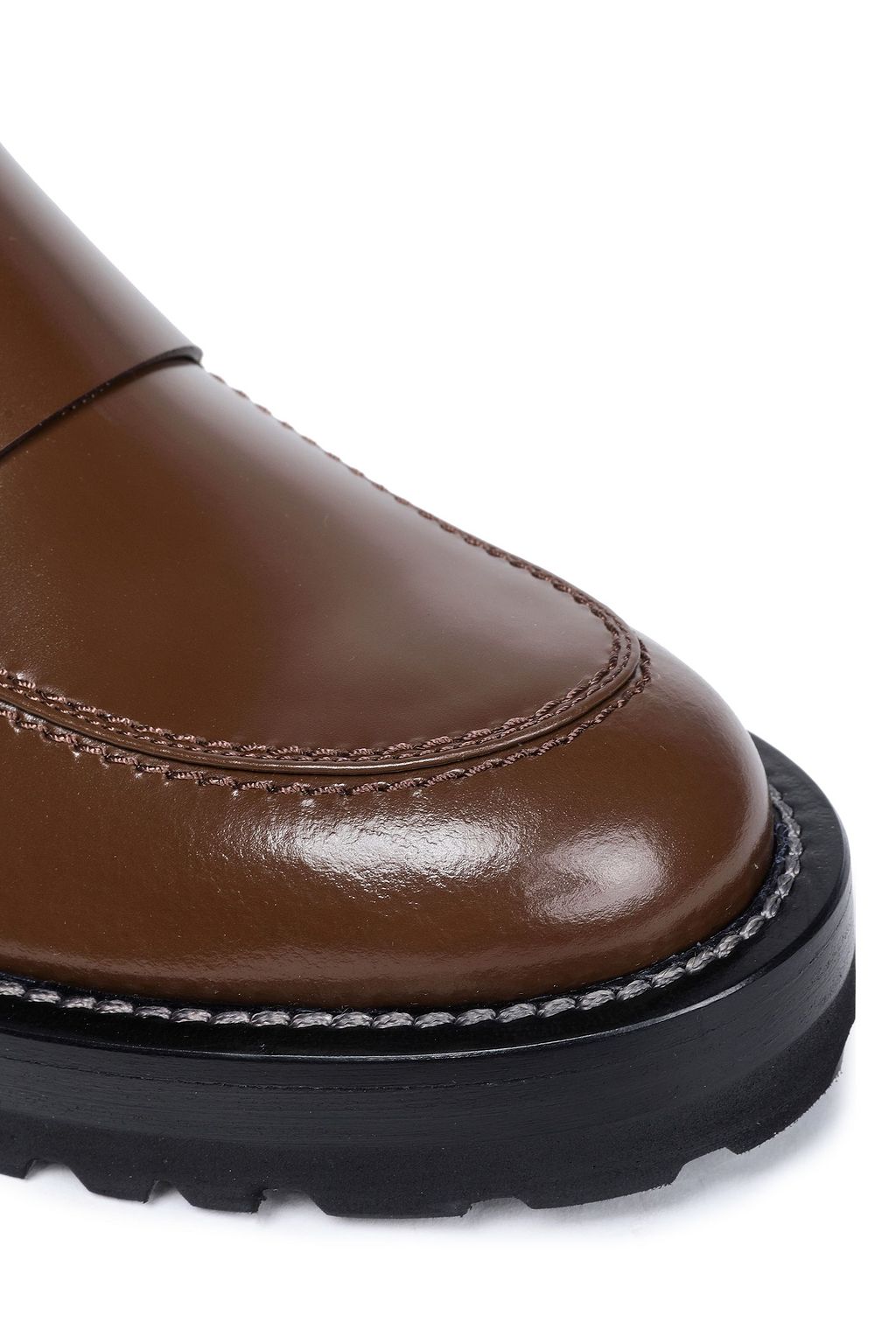 MARNI Glossed-leather loafers