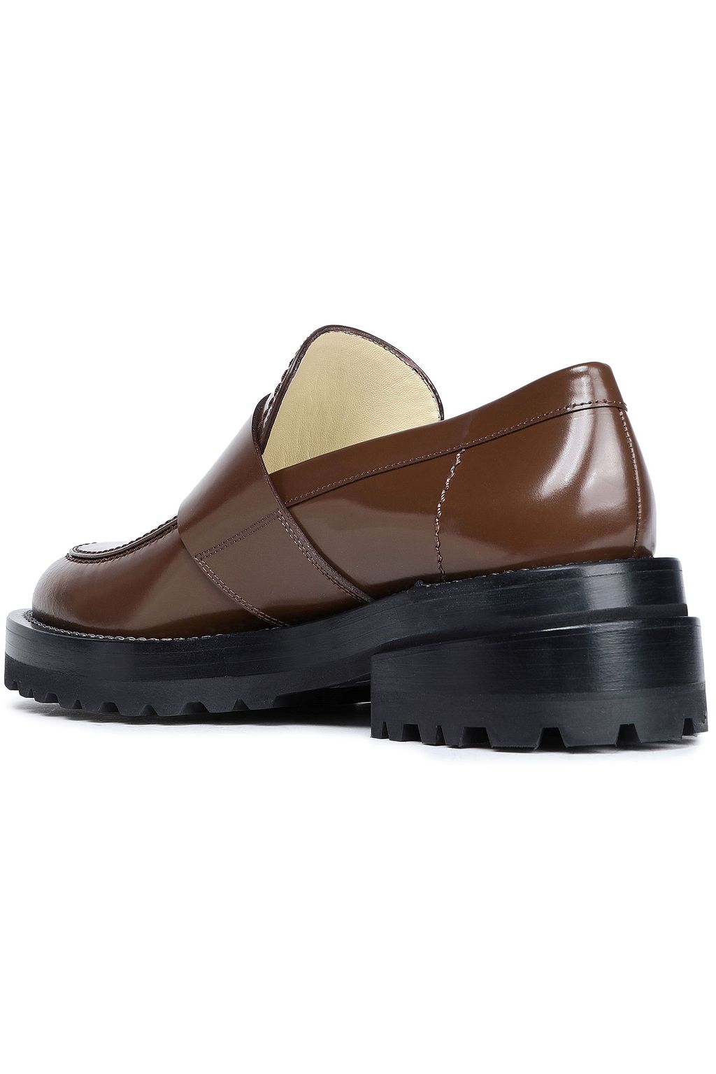 MARNI Glossed-leather loafers