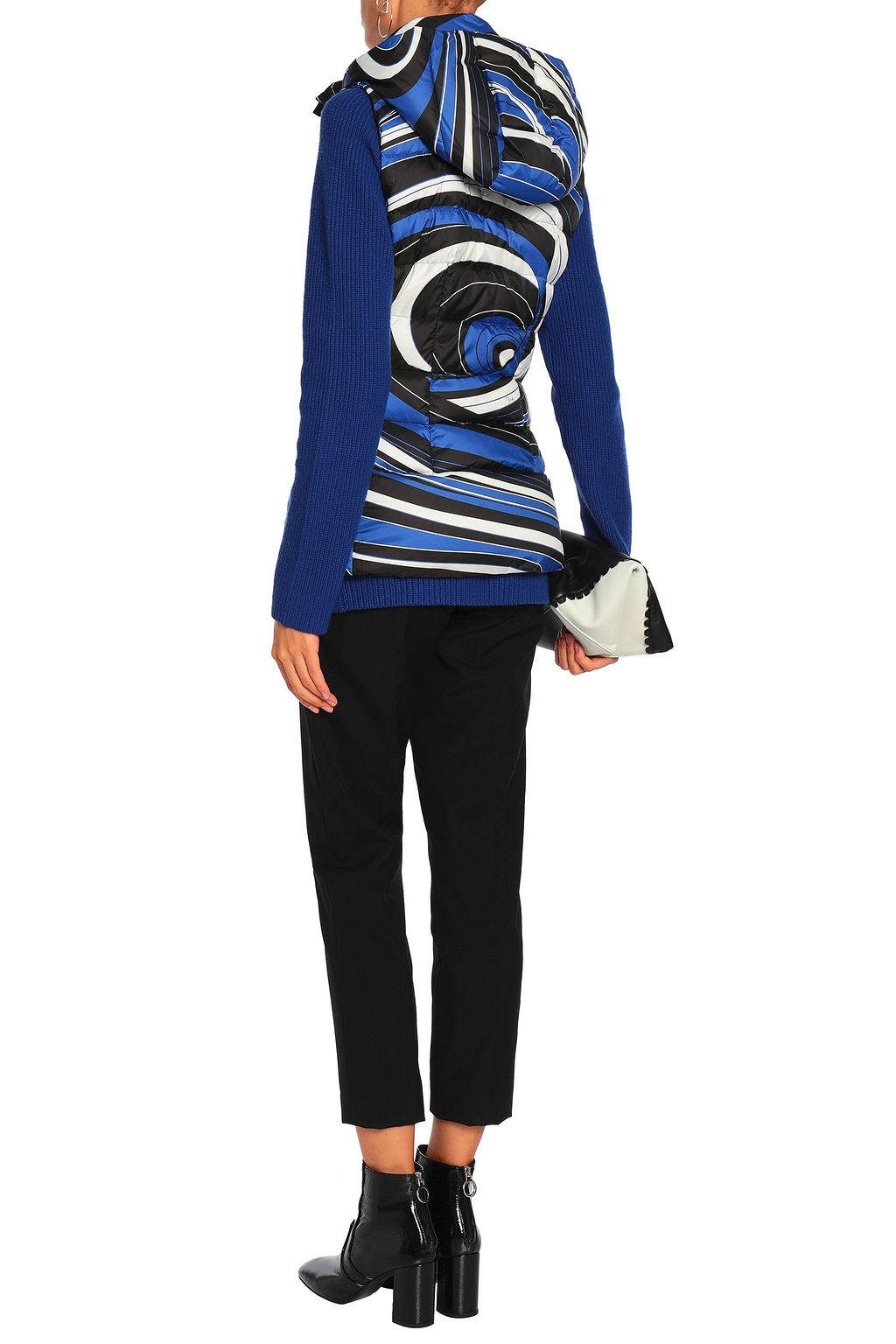 PUCCI Quilted printed shell down hooded vest
