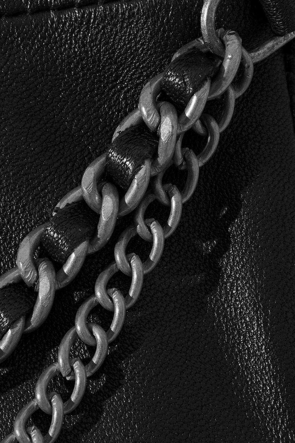 MUUBAA Handley chain-embellished leather mini dress