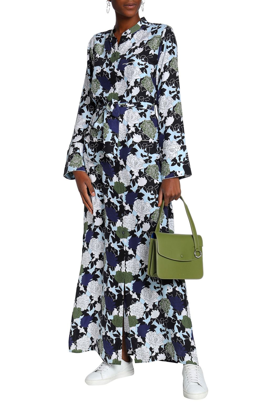 EQUIPMENT Britten floral-print silk crepe de chine maxi shirt dress