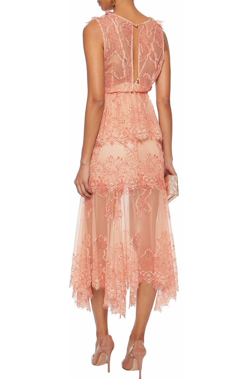 ALICE McCALL Clementine lace peplum midi dress