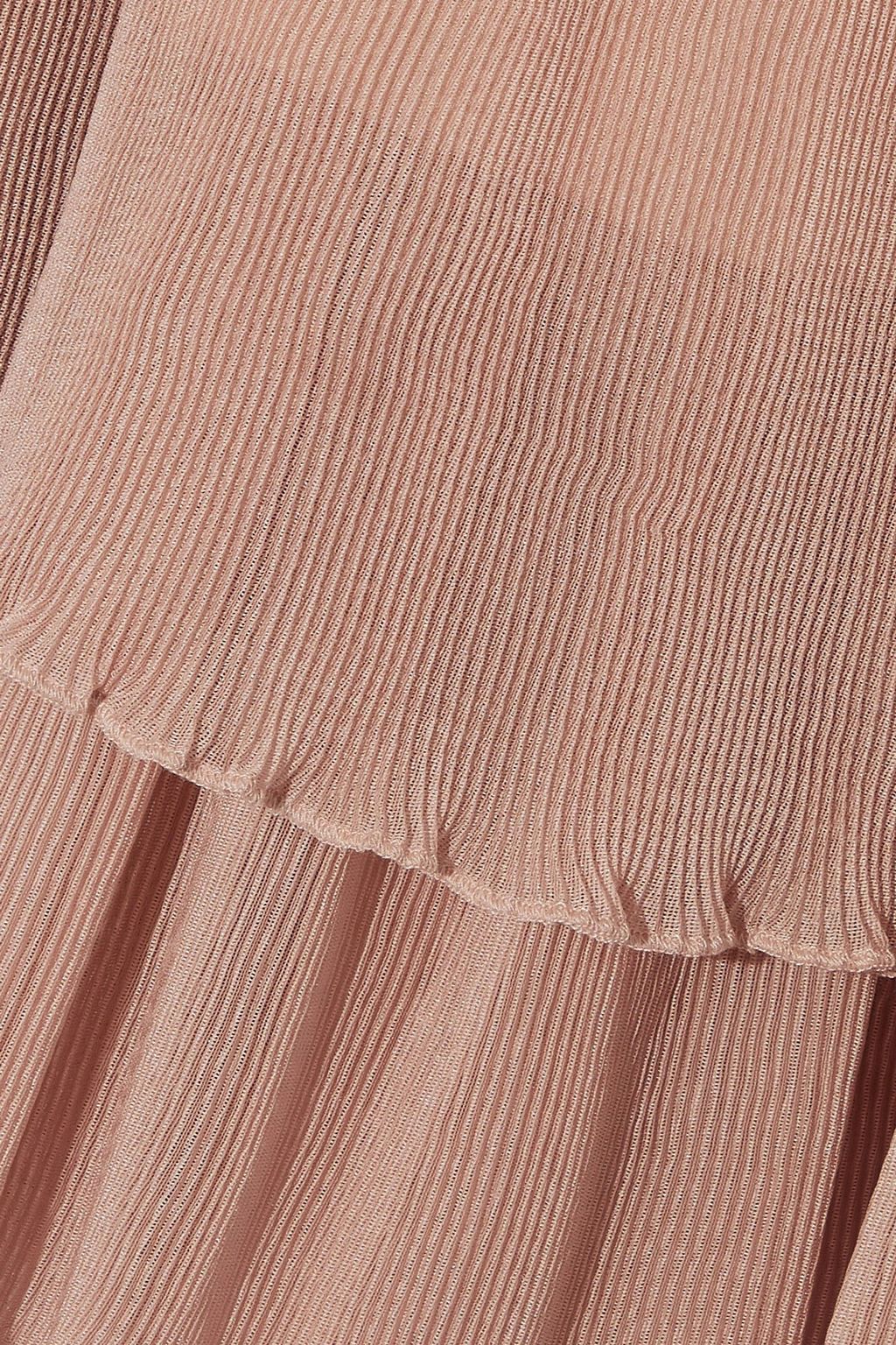 ALICE McCALL You Kissed Me tiered plissé chiffon mini dress