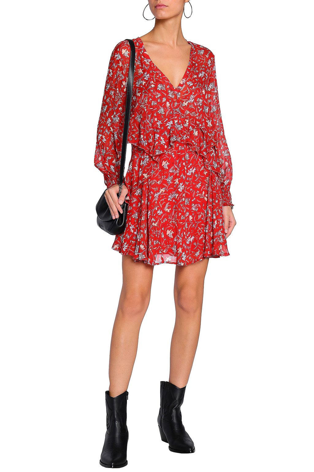 ganni beaumont chiffon dress