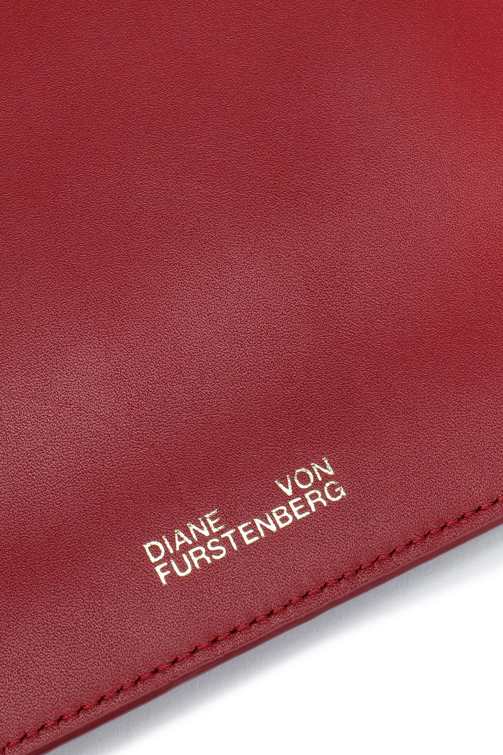 DIANE VON FURSTENBERG Two-tone leather pouch