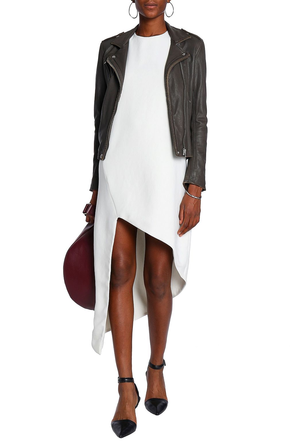 IRO Hamlin asymmetric crepe dress
